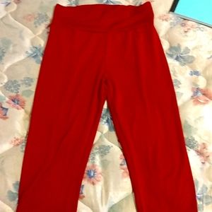 Shein leggings, red with white tie on the back, medium